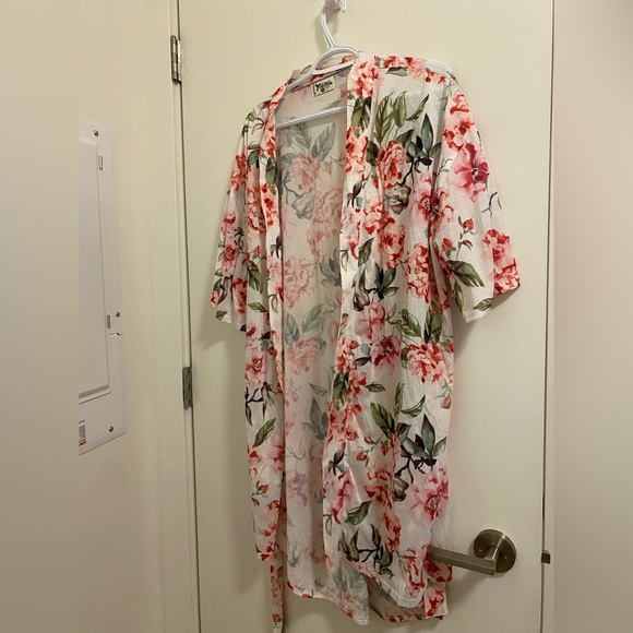 show me your mumu floral tie beach cover up robe - Picture 1 of 4